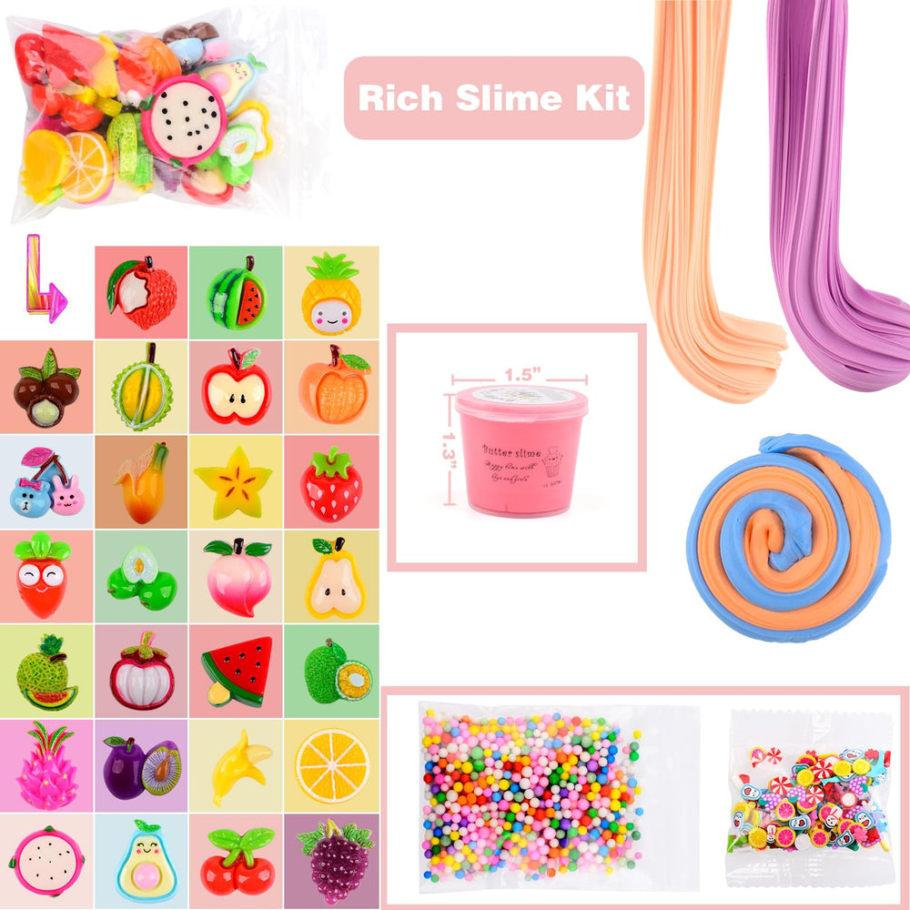 WUJYLY mini butter slime with nonsticky soft texture for mess-free fun.