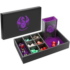 Wunhunew DND dice-tray-tower-four-in-one: compact, portable RPG setup.