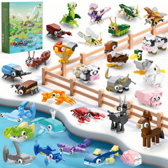 WuNian 30-pack ocean animal blocks for engaging party activities.