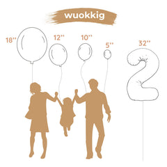 Wuokkig birthday balloons variety creates eye-catching visual interest for photo moments.