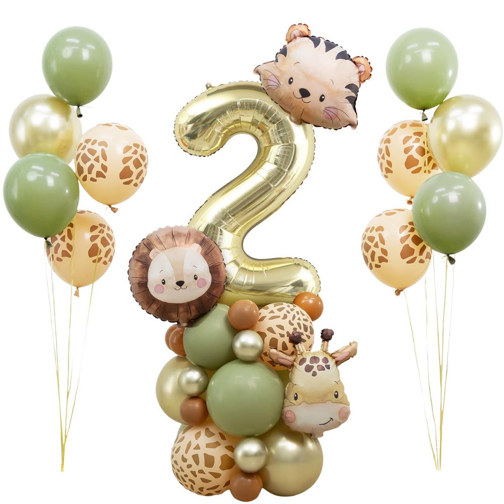 Wuokkig Jungle Safari balloons pack adds a playful focal point for birthdays.