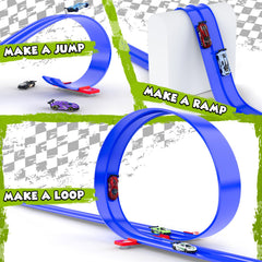 Includes 2 alloy cars and 2 pull-back cars for immediate play.