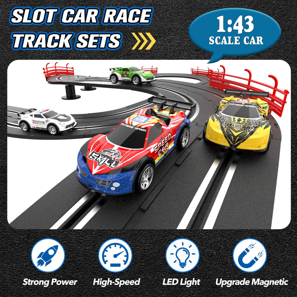 Wupuaait slot car track s-curve for challenging corners and skill building
