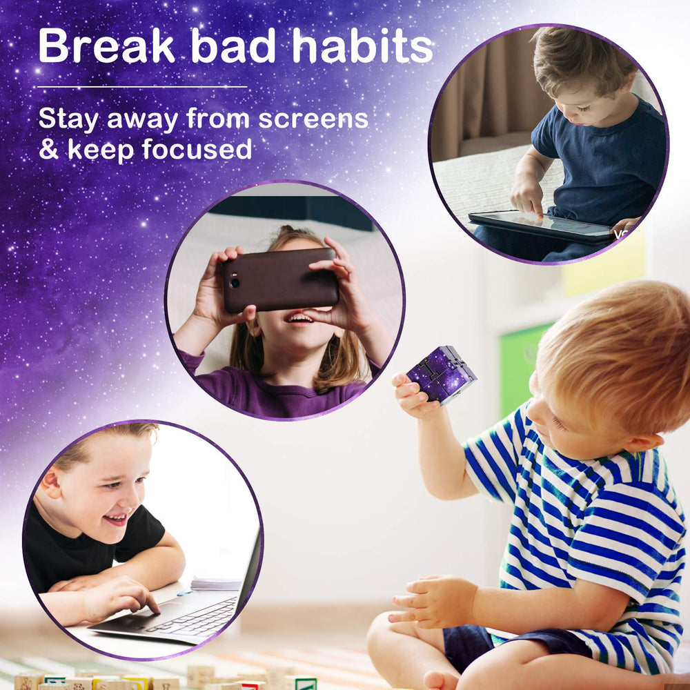 WUQID Infinitycube folded-action demonstrates endless sensory play for concentration.