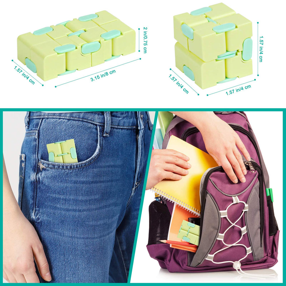 WUQID Infinitycube yellow in bag ready for on-the-go play