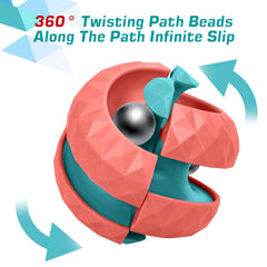 WUQID Orbiit Polyhedron Ball twists along the track for engaging play.