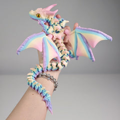 WUQIREN 3D-Printed Dragon with Wings: detailed artwork for desk decor