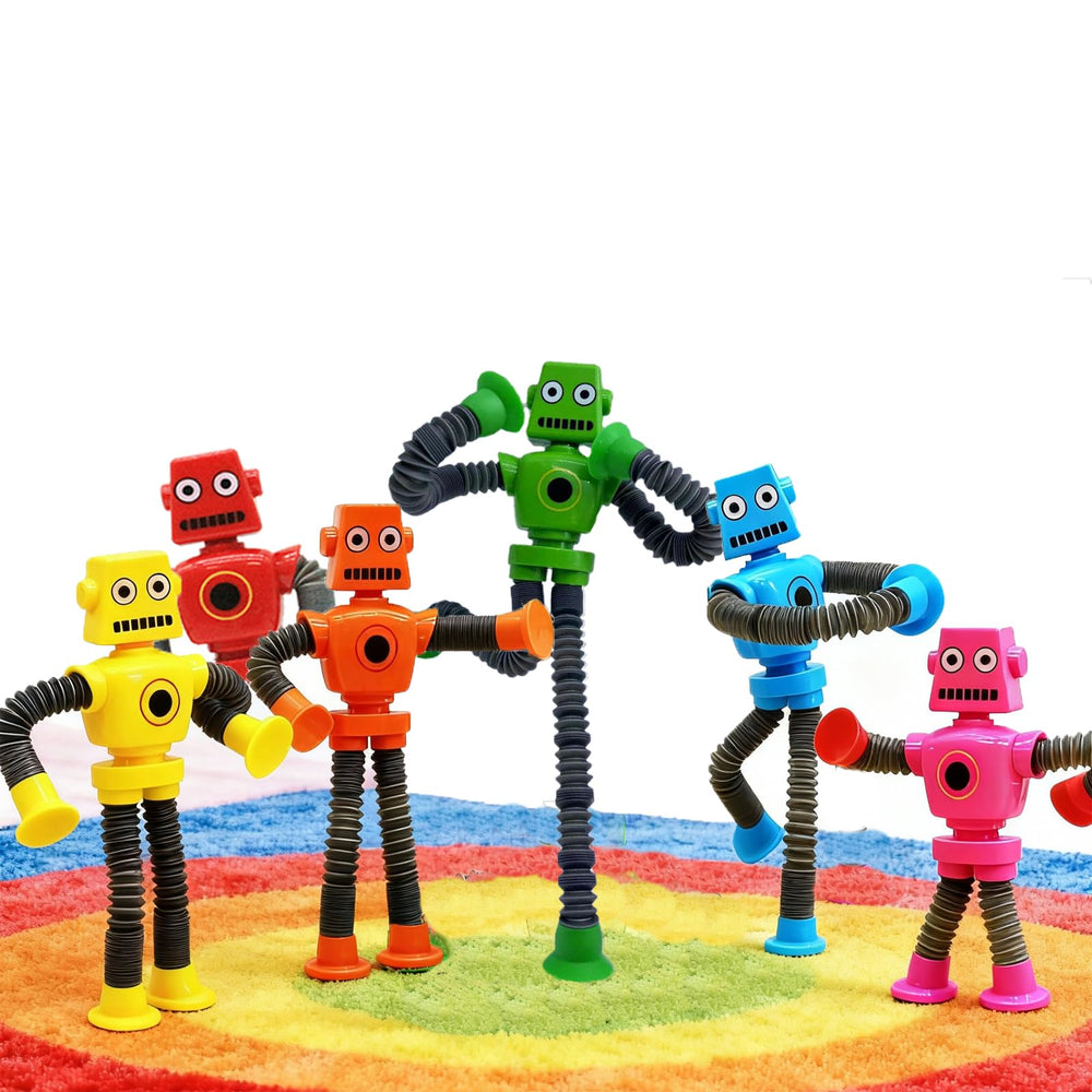 WUQR robot suction cup toy red pop offers portable stress relief.