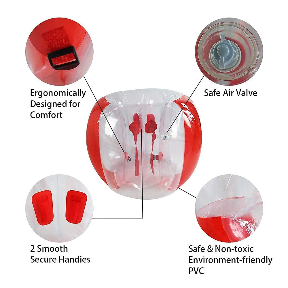 Inflation setup for quick, safe use with Sunshine Mall ball
