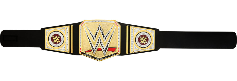 WWE Championship Title shown with play scenes inspired by RAW, SmackDown and NXT.