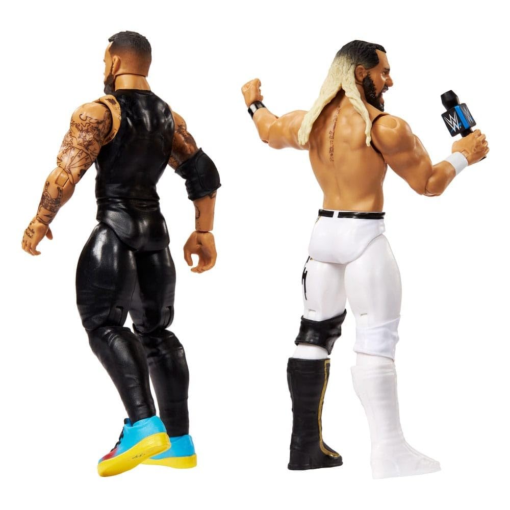 WWE CM Punk & Seth Rollins articulated painting details for dynamic poses