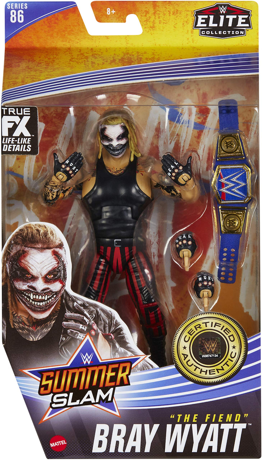 Display-ready WWE Fiend Bray Wyatt Elite Series 87 figure on shelf