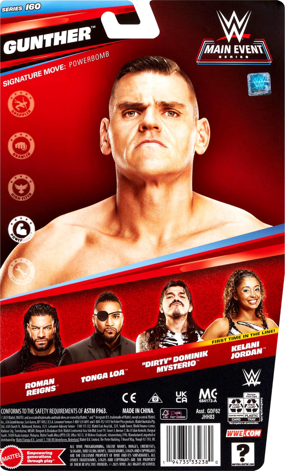 WWE Gunther dynamic pose-ready figure ideal for replays