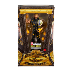 WWE Logan Paul US Title Defining Moments front view figure for display showcasing headscan and attire