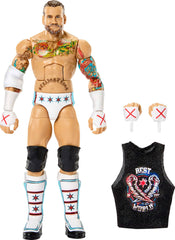 WWE Mattel CM Punk Elite figure with 25 articulation points for dynamic posing.
