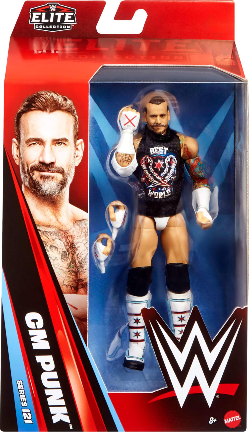 WWE Mattel Elite packaging designed for collector display.