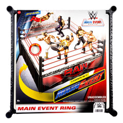 WWE Mattel spring-loaded ring mat adds buoyant action and dramatic pins.