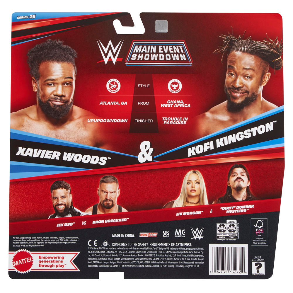 WWE New Day 2-Pack close-up pack detail showcasing branding and color