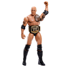 WWE The Rock action figure packaging shot highlighting branding and collectibility