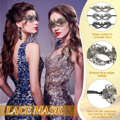 Wy Lighting Level lace-detail mask with intricate patterns for costume parties