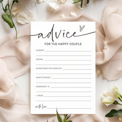 Wybgno advice-for-happy-couple card captures heartfelt tips for the big day