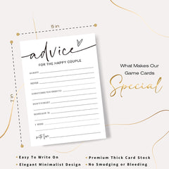 Wybgno bridal shower card writing surface offers smooth, sturdy paper