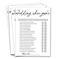 Wybgno bridal shower game cards set of 25 for a fun engagement party activity