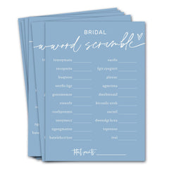 Wybgno bridal shower games cards 5x7 layout for easy writing and display.