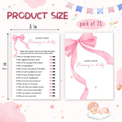 Wybgno double-sided baby shower game cards for more fun and versatility.