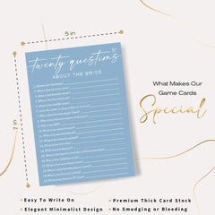 Wybgno minimalist blue wedding supplies for guests