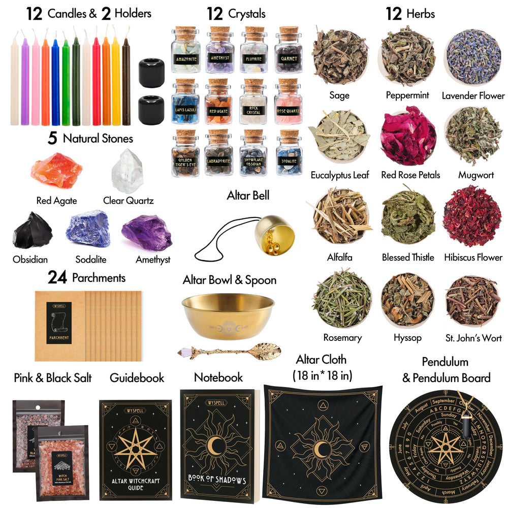 Wyspell 12 crystals for beginners to support focused spell work