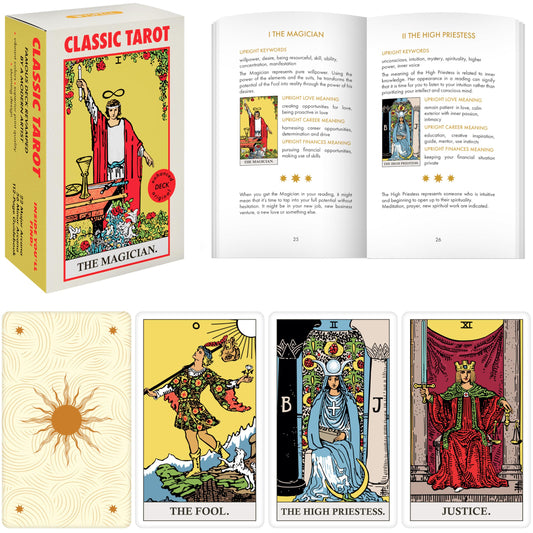 Wyspell Classic Tarot Cards cover art inviting beginners to start reading confidently