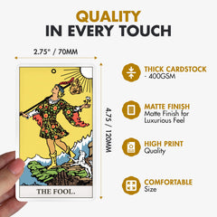 Wyspell Classic Tarot Cards shuffling with matte finish feels smooth and durable