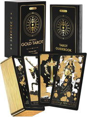 Wyspell Gold Tarot deck front view, ideal for straightforward beginner readings.