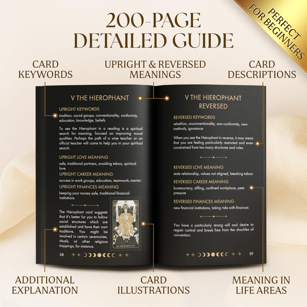 Wyspell tarot cards with matte finish, easy shuffling for daily practice.