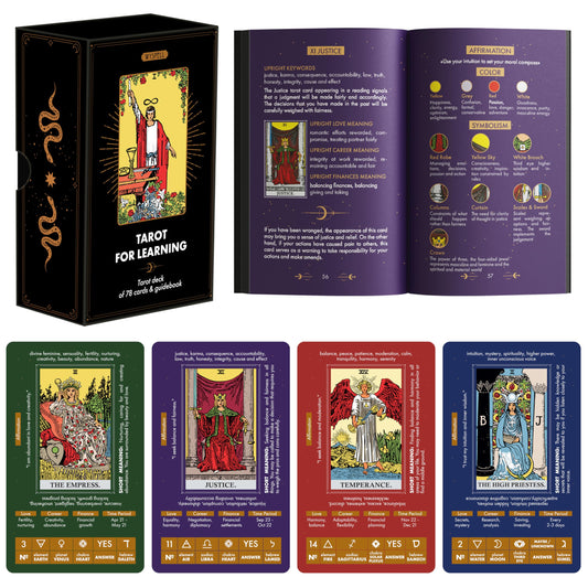 Wyspell Tarot for Learning front cover invites beginners to start their journey.