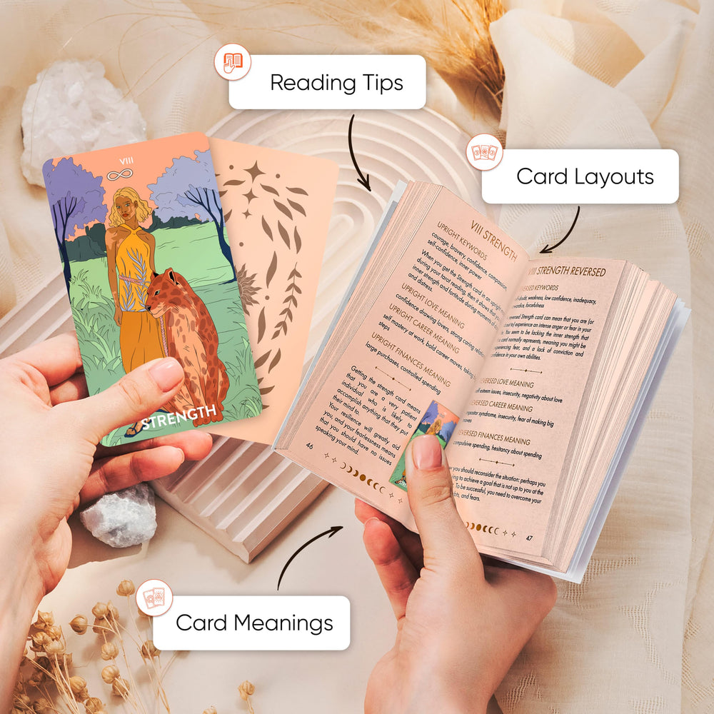 Wyspell Universal Tarot Set with modern aesthetics for beginners and pros.