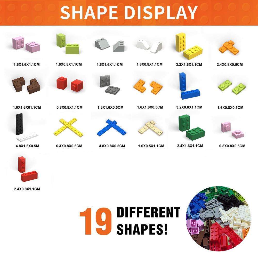 WYSWYG blocks smooth ABS material ensures safe cleaning
