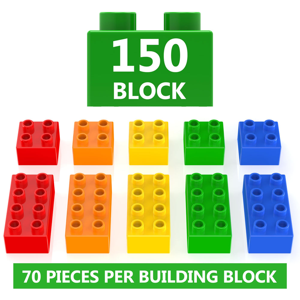 WYSWYG storage box keeps all bricks neatly organized after play.