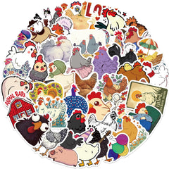 Wyyeleswm chicken stickers on laptop for durable, vibrant decoration.
