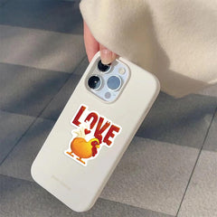 Wyyeleswm chicken stickers on phone case repositionable and durable.