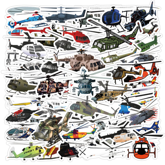 Wyyeleswm helicopter stickers on a water bottle for durable, waterproof decor