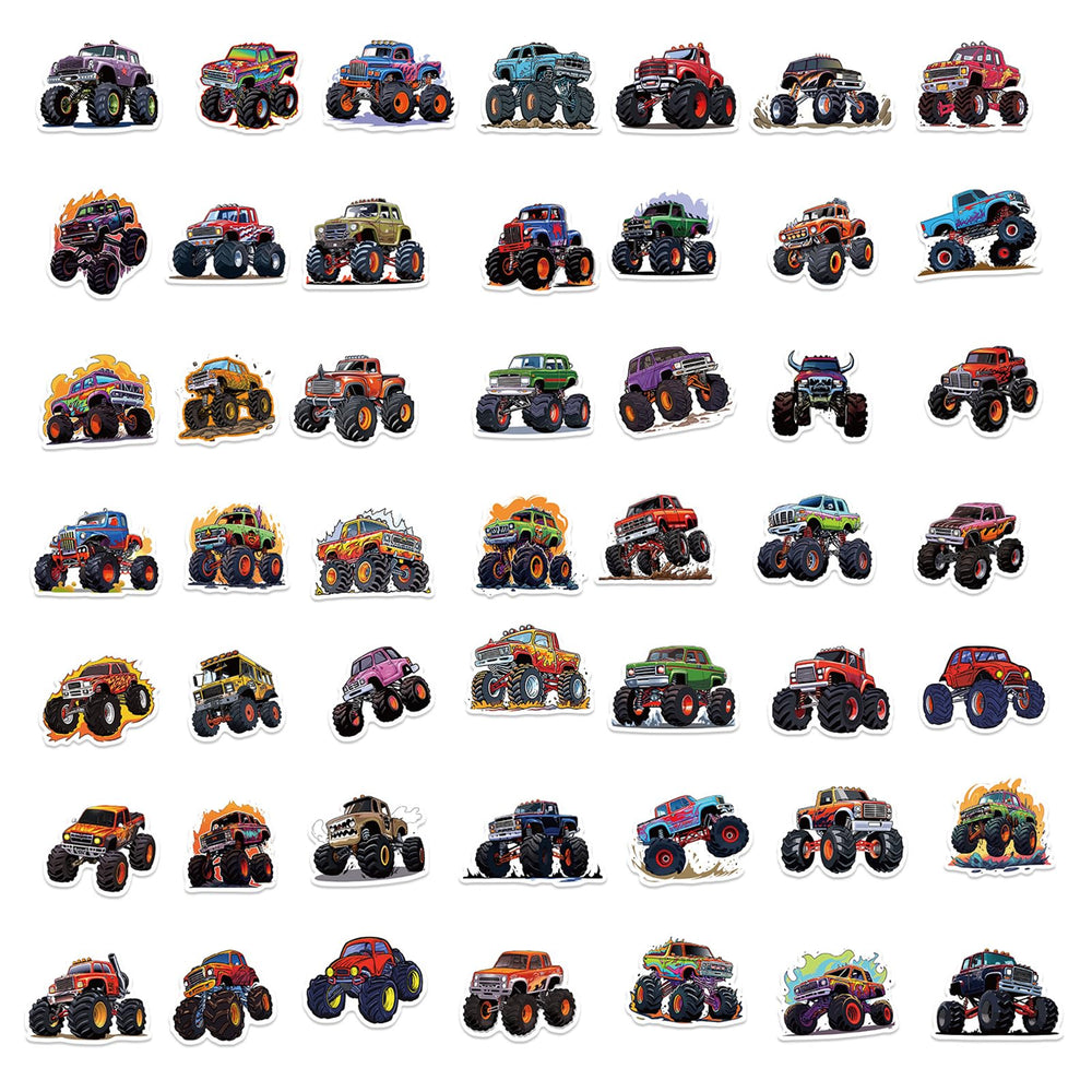 wyyeleswm Monster Truck sticker for notebook; kid-friendly accessory for school gear.