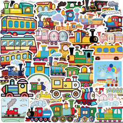 Wyyeleswm train stickers on a water bottle offer splash-resistant vibrancy.