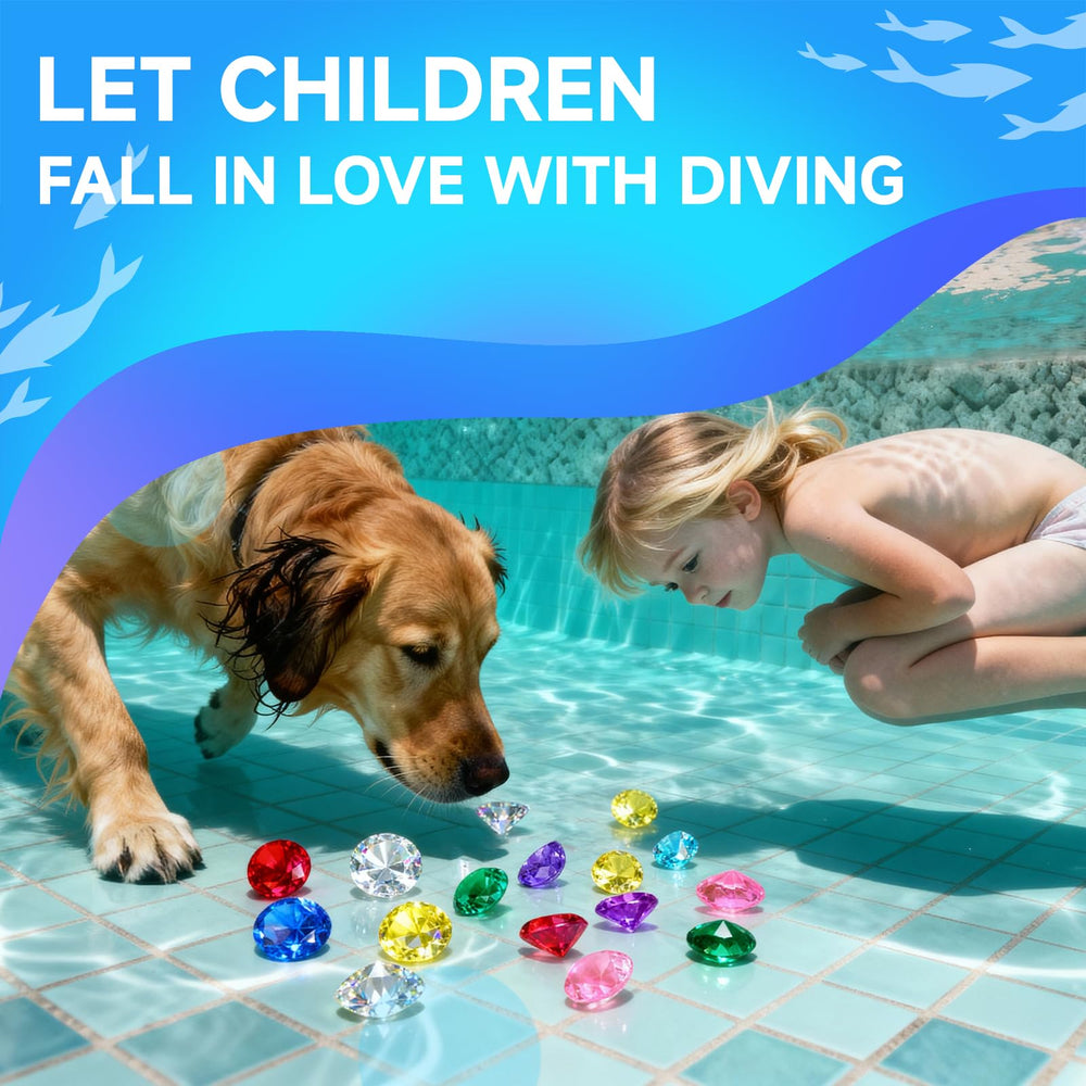 WZXJZTCY colored diamonds underwater enhance pool play with bright, durable gems.