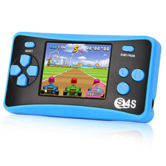 X-JOYKIDS handheld game in blue front view, ideal portable entertainment for kids on the go.