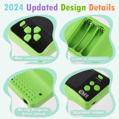 X-JOYKIDS handheld side view in green compact design for travel