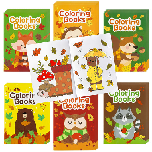X1zuue 24Pcs animal coloring fox pattern for kids, boosts creativity and focus.