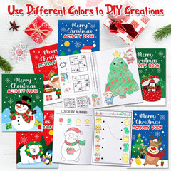 X1zuue Christmas activity book with moose motif for imaginative play.