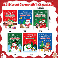 X1zuue Christmas activity book featuring Santa design for festive coloring and learning.